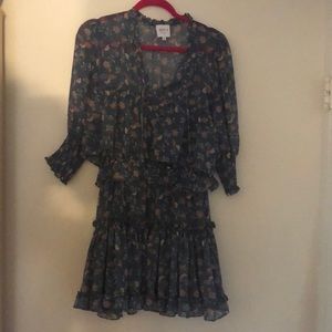 MISA FLORAL BLUE DRESS